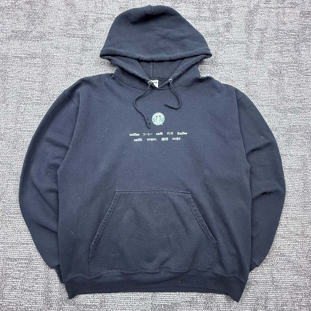 Starbucks Multilingual Global Coffee Graphic Black Hoodie
